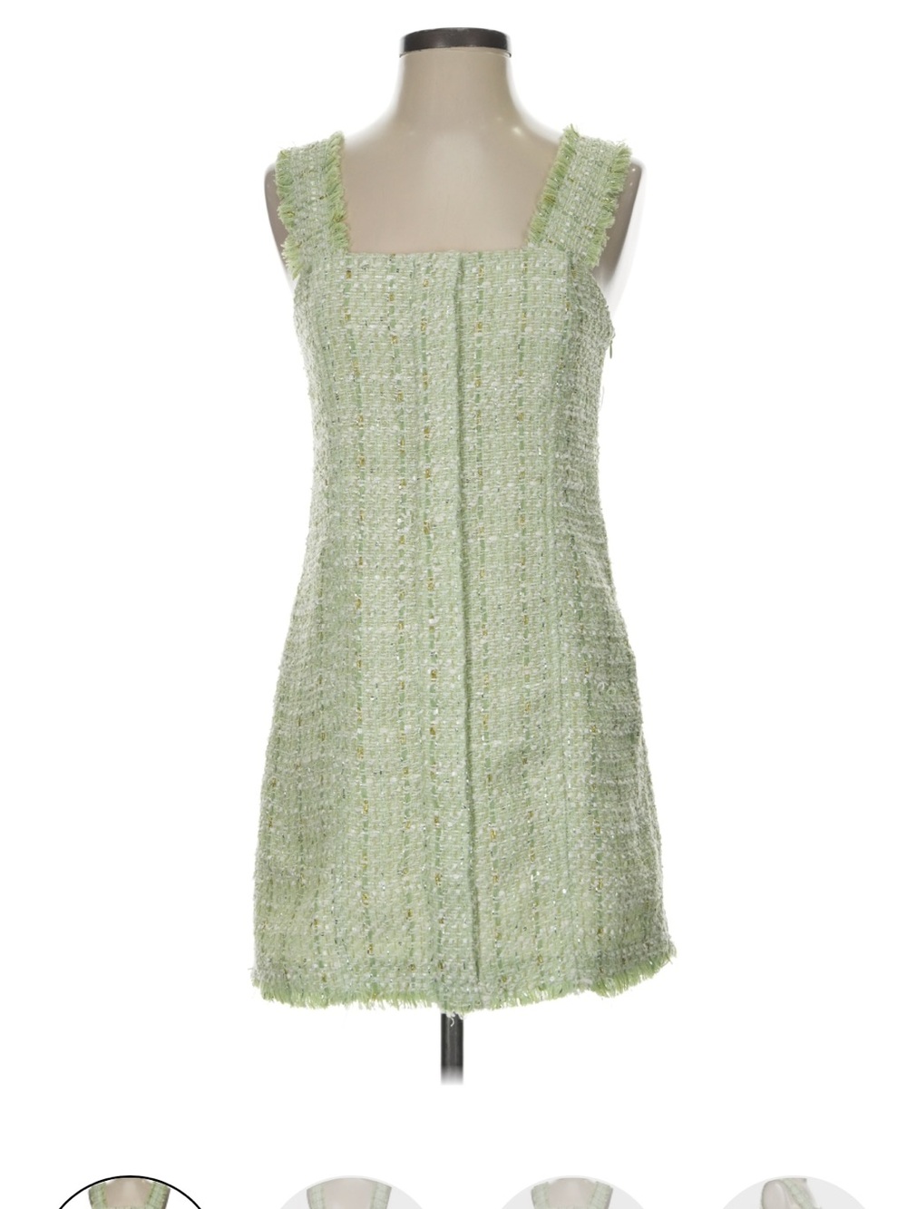 House of Harlow 1960 Pastel Green Tweed Shift Dress
